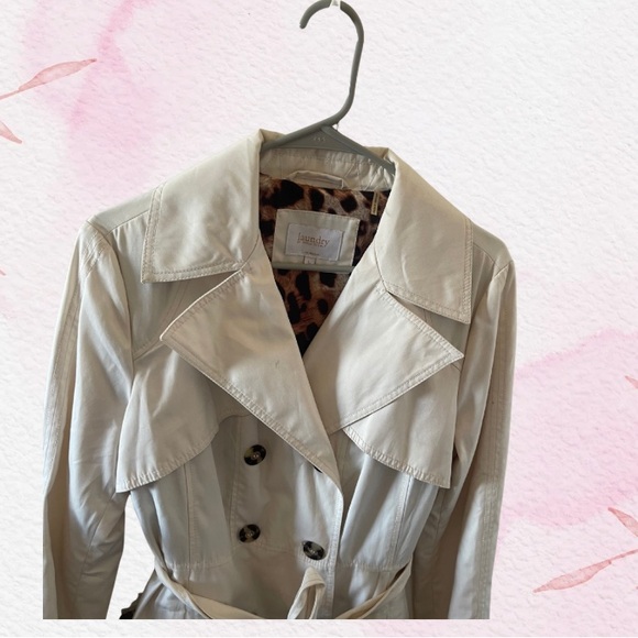 Laundry By Shelli Segal Cream Trench Coat - Picture 4 of 4